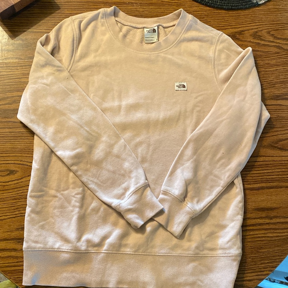 North face light pink sweatshirt GUC